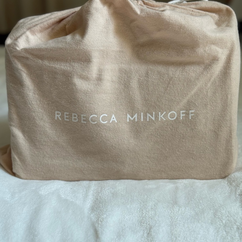 Rebecca Minkoff chevron quilted jumbo love crossbody Tan 
with Silver Logo